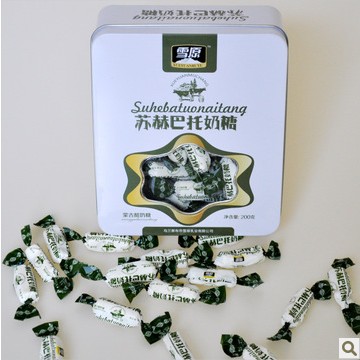 雪原酪奶糖 铁盒装奶酪糖 糖心
特产休闲零食高端糖果200g 特价