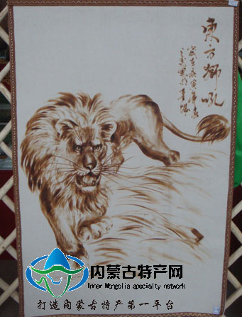 糖心
民族特色毡画大展宏图餐厅挂画 横版毡画 蒙古羊毛毡画狮子